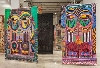 Installation view of the exhibition Pacita Abad: A Million Things to Say at the Museum of Contemporary Art and Design, Manila, De La Salle-College of Saint Benilde, 2018.