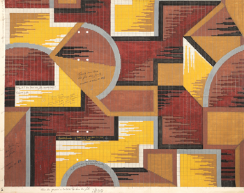 Delahaye-Vidal, Projet pour un tissus d'ameublement, Non daté © The Van Hoe Collection © Photo : Thomas Lancz